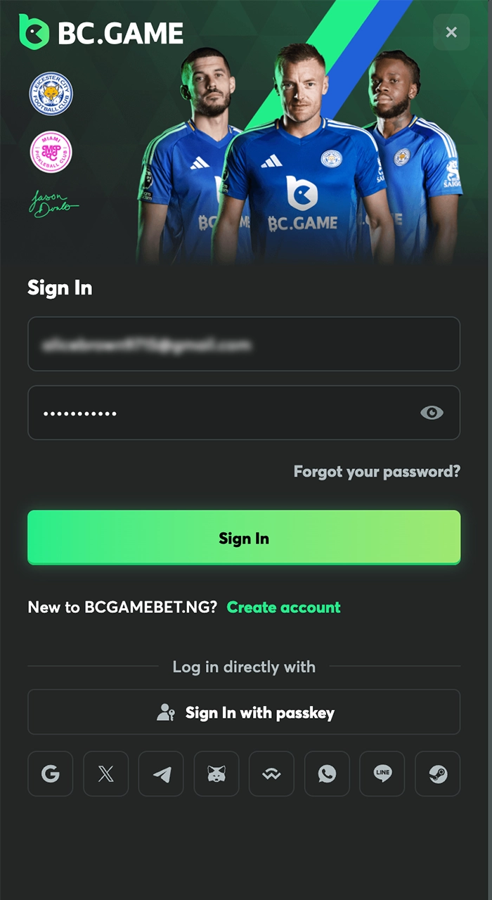 Simple steps to log in to your BC Game account.