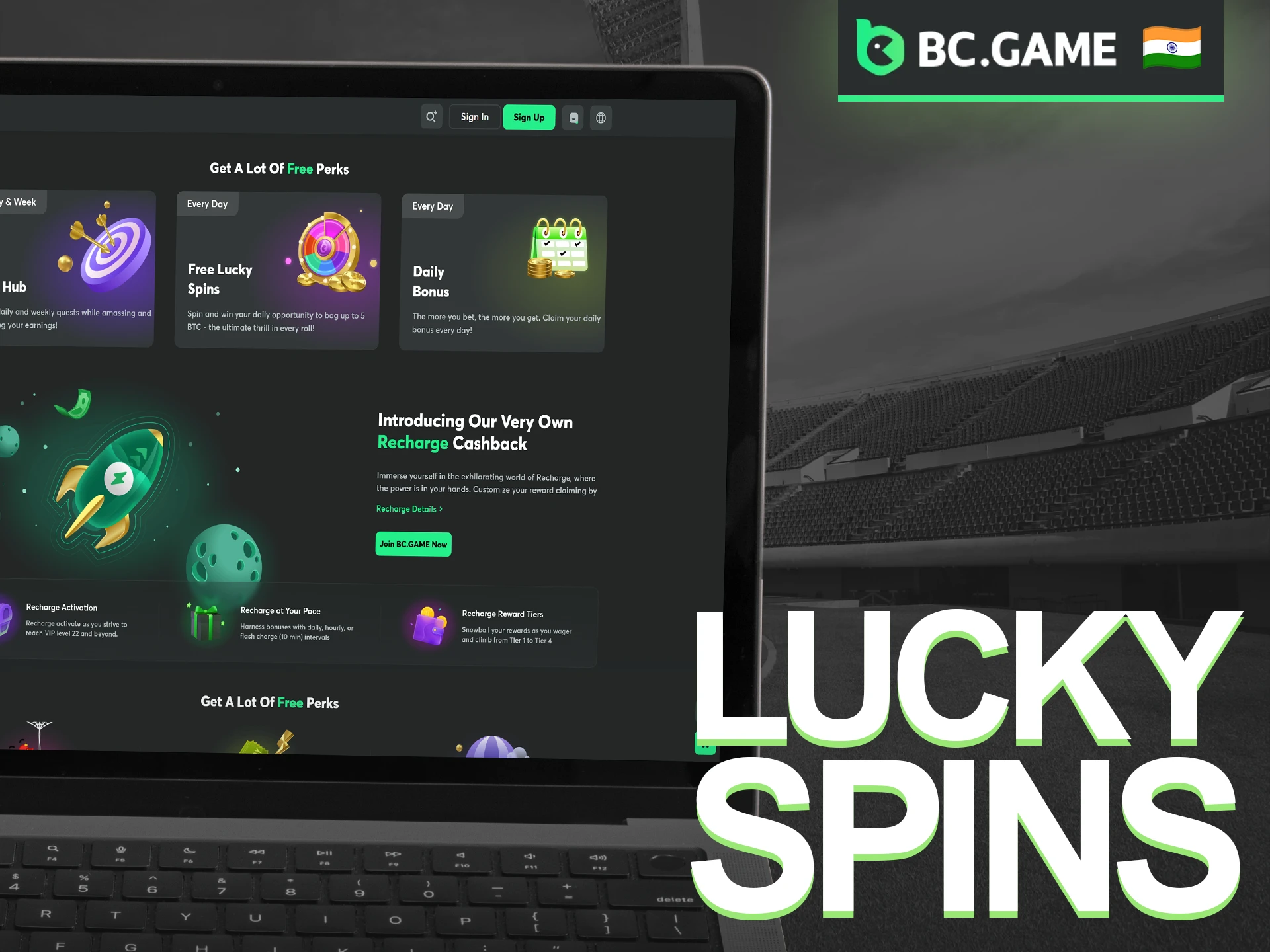 Use your Free Lucky Spins at BC Game for a chance to win.