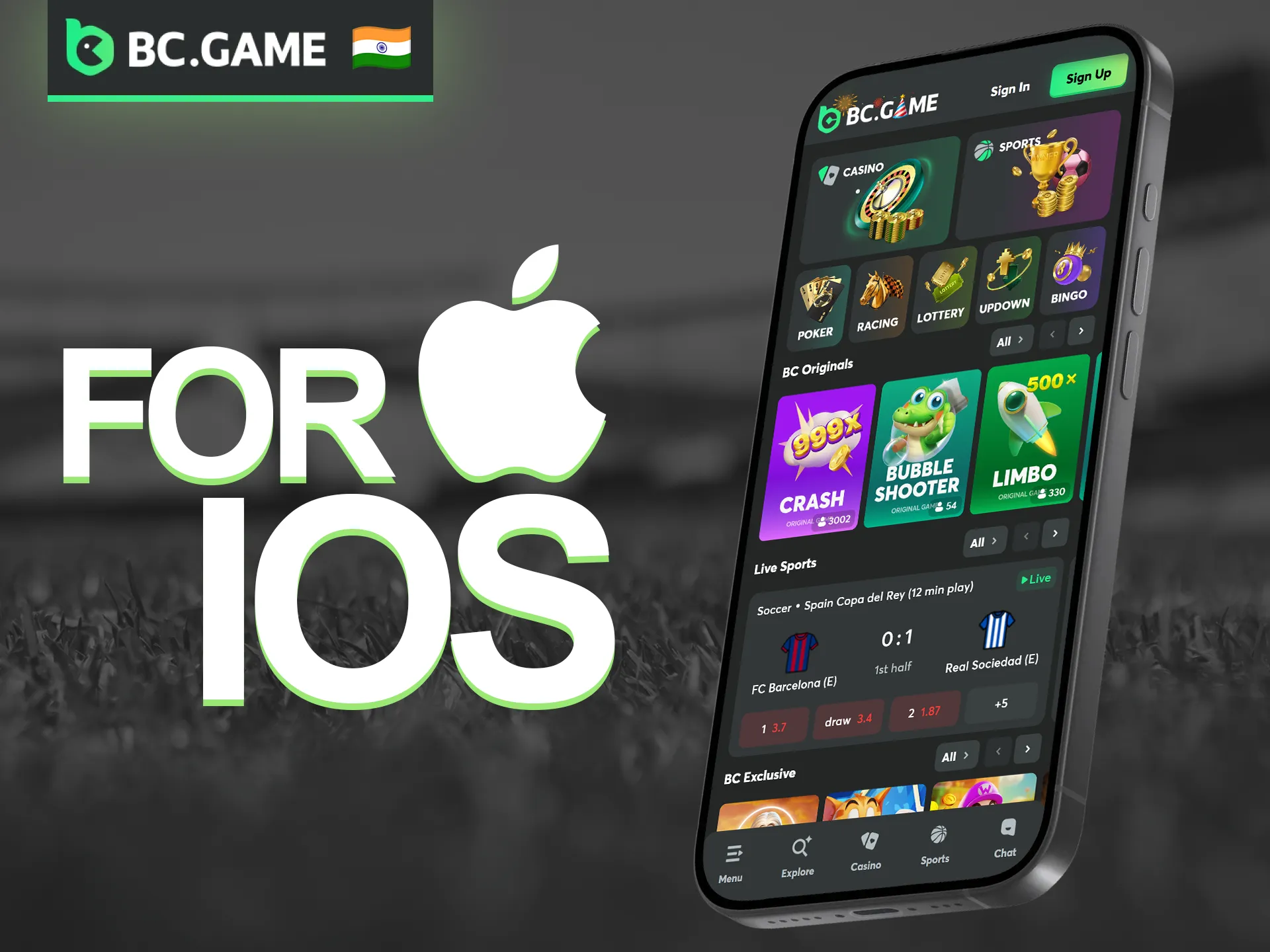 Install the BC Game app on your iOS device for seamless betting and gaming.