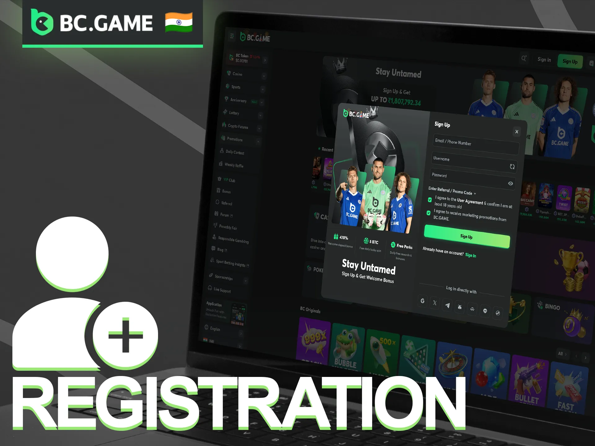 Follow these simple steps to complete your BC Game registration and start playing.