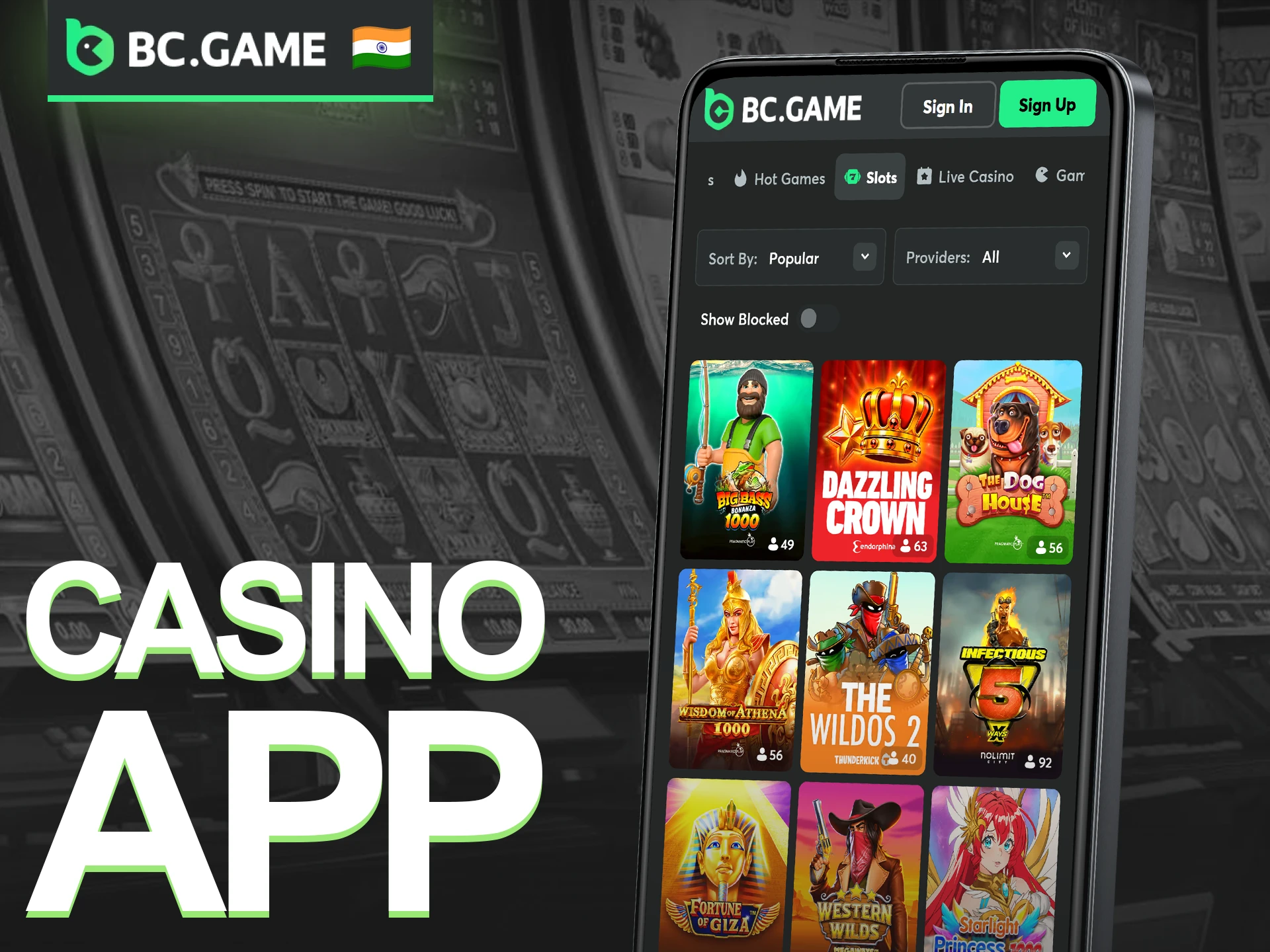 Download the official BC Game Casino App for Playing Slots on mobile.