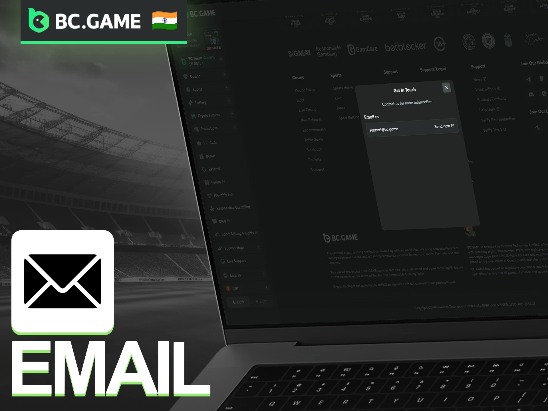 Send a message to the BC Game Email for detailed inquiries.