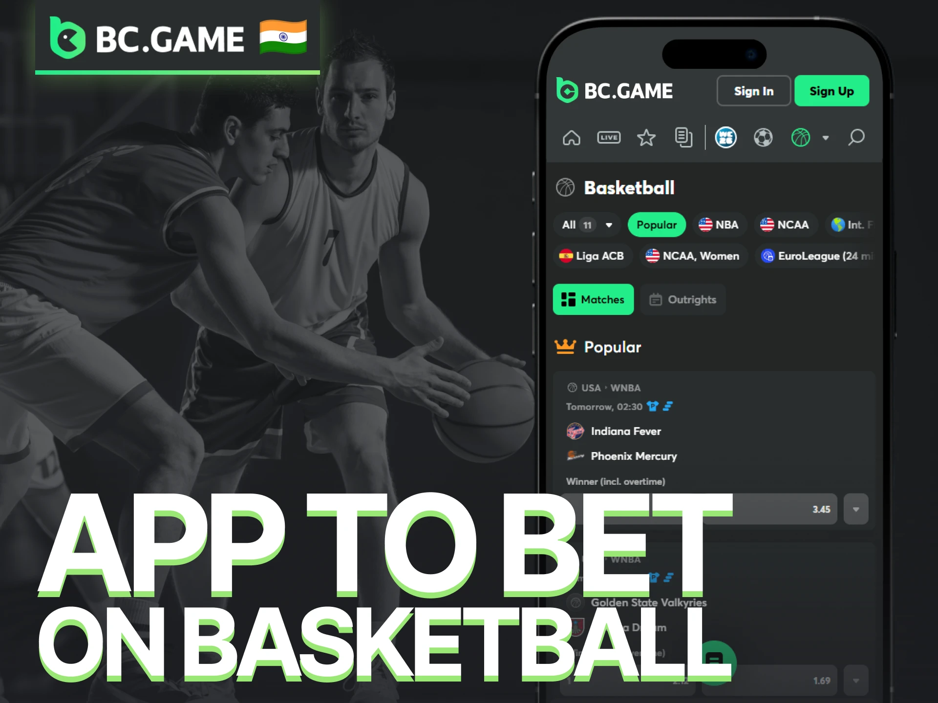 Bet on basketball through the BC Game app with convenient mobile access.
