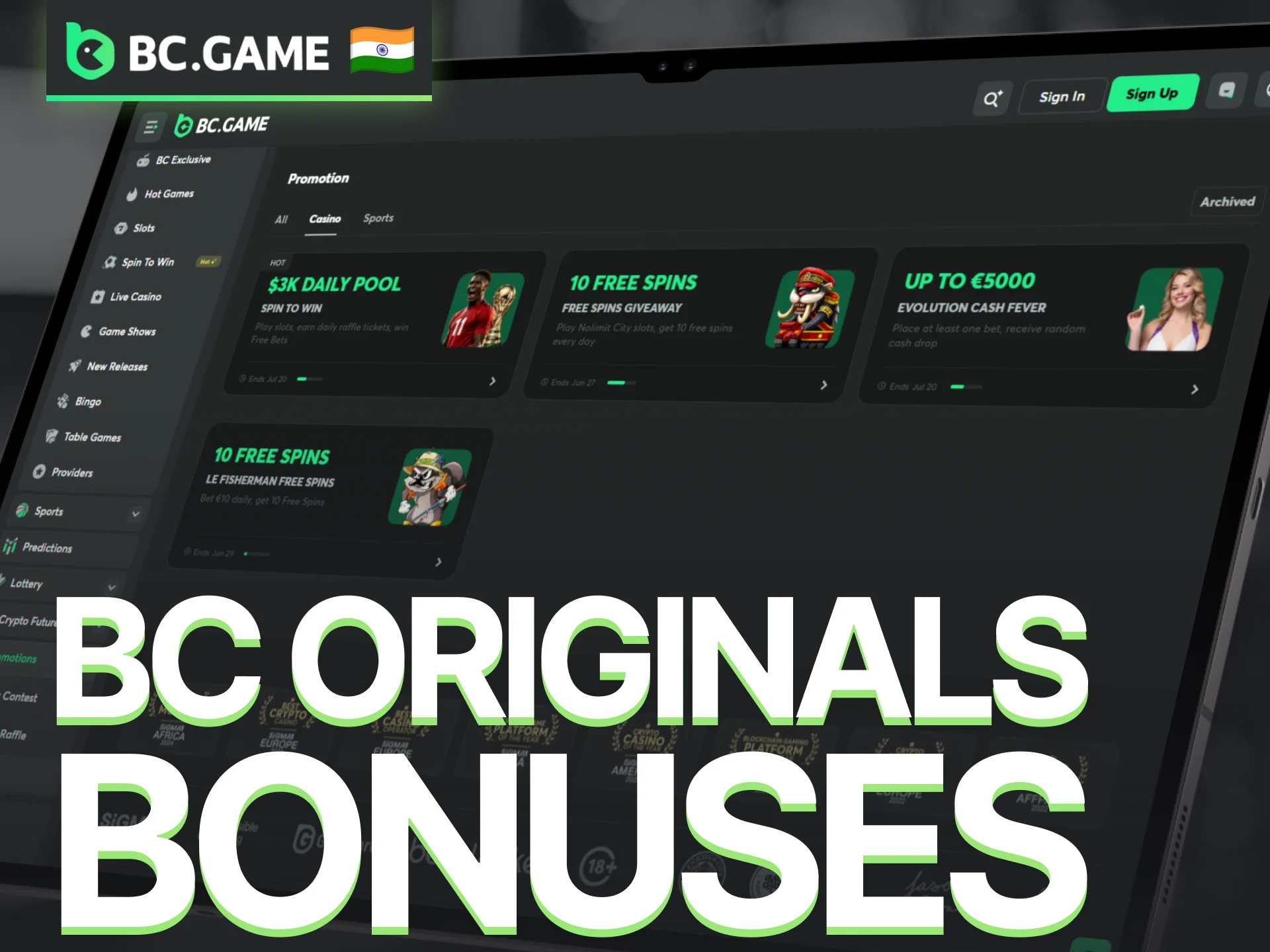 Claim BC Originals bonuses and promotions available on BC Game.