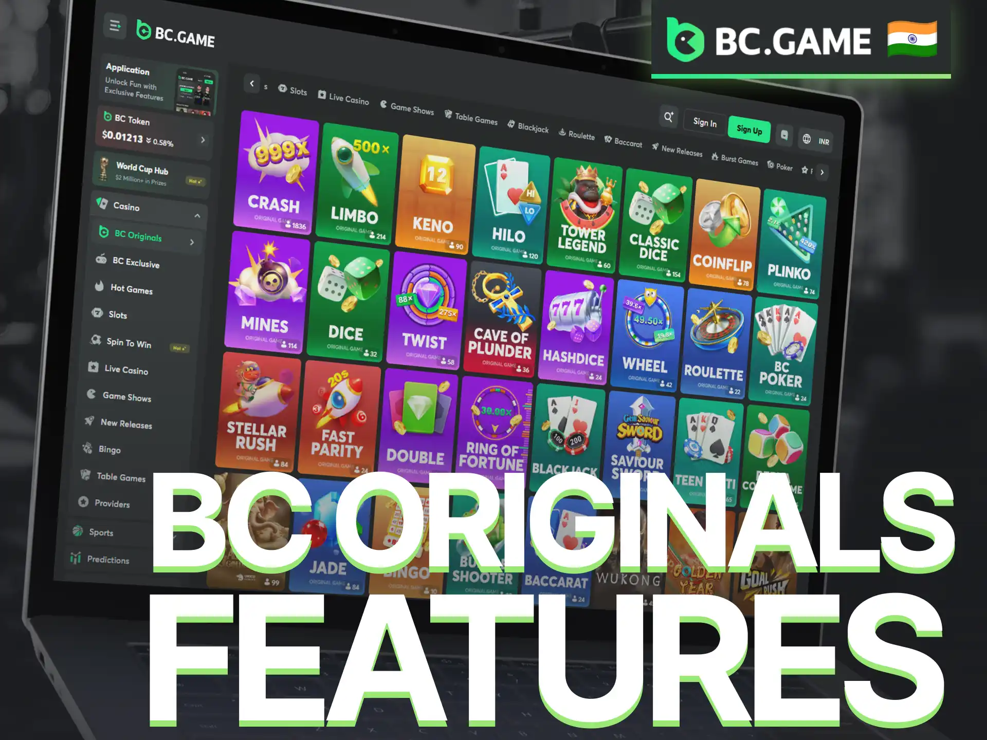 Discover the unique features that make BC Originals games on BC Game stand out.