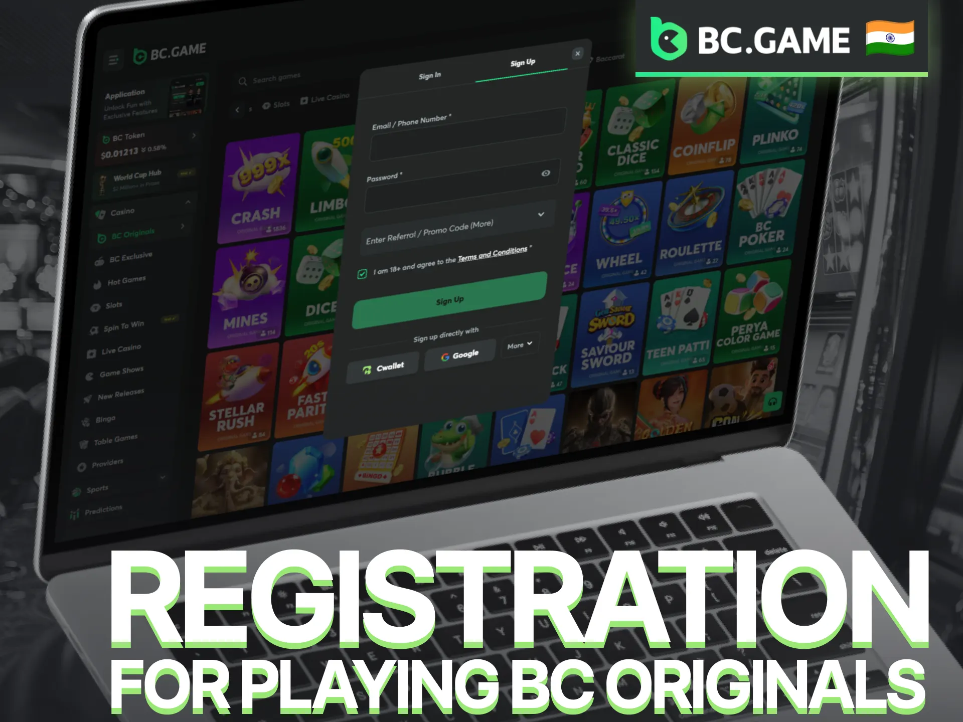 Complete BC Game registration to access the full BC Originals collection.