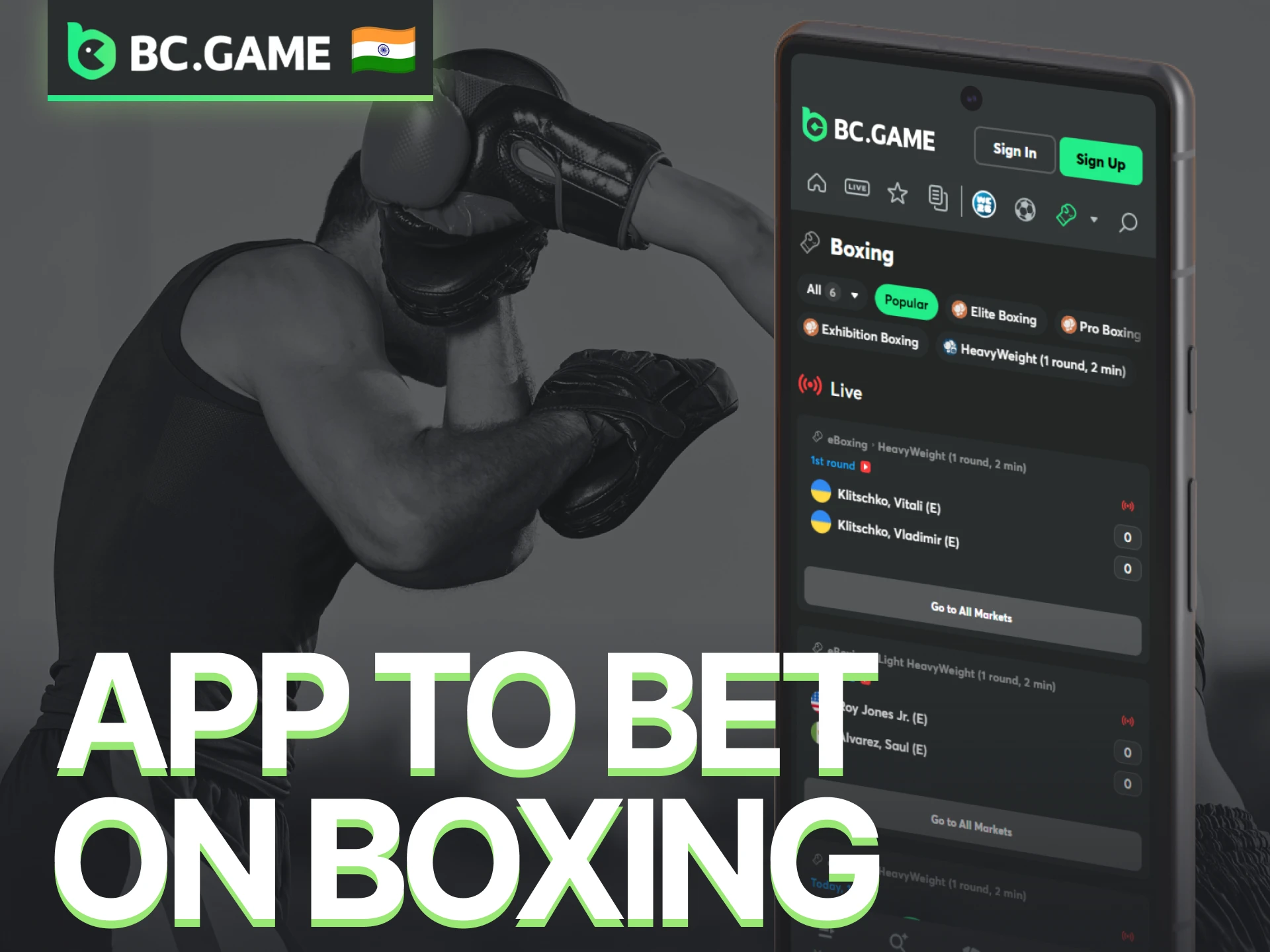Bet on boxing through the BC Game app with convenient mobile access.