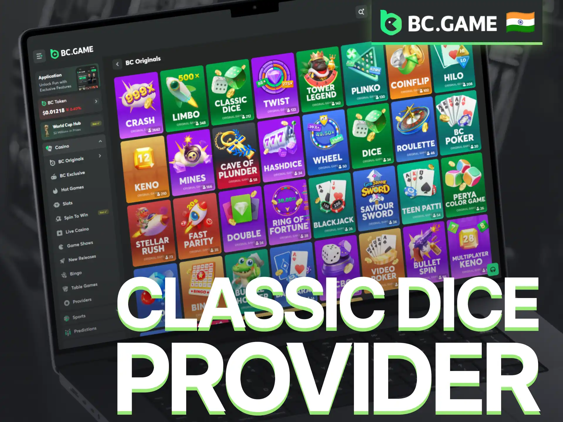 Discover the provider behind the Classic Dice game available on BC Game.