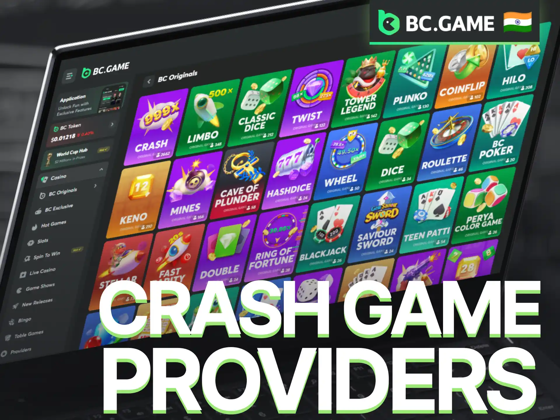 Explore trusted crash game providers available on BC Game.