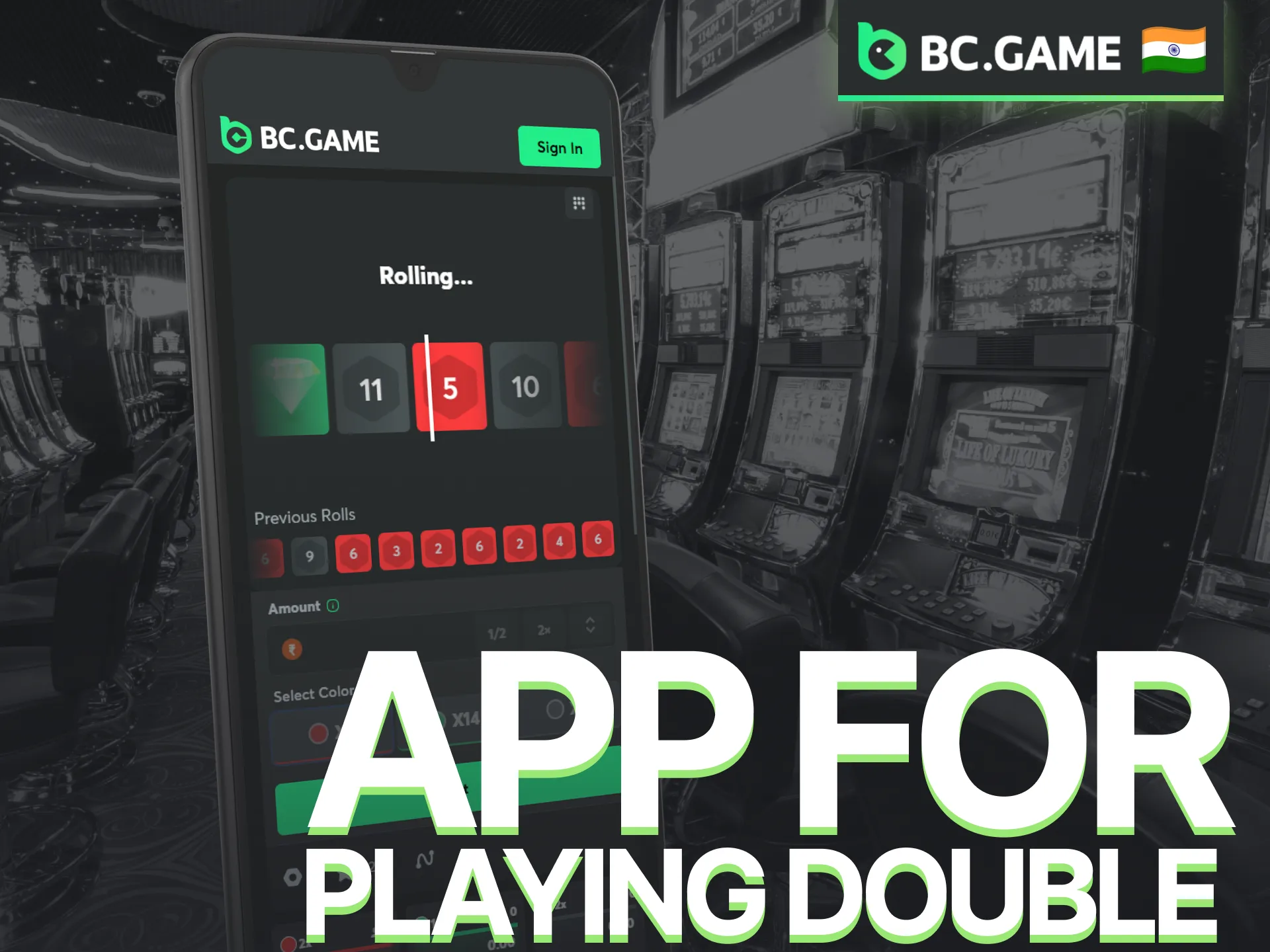 Play Double through the BC Game app with convenient mobile access.