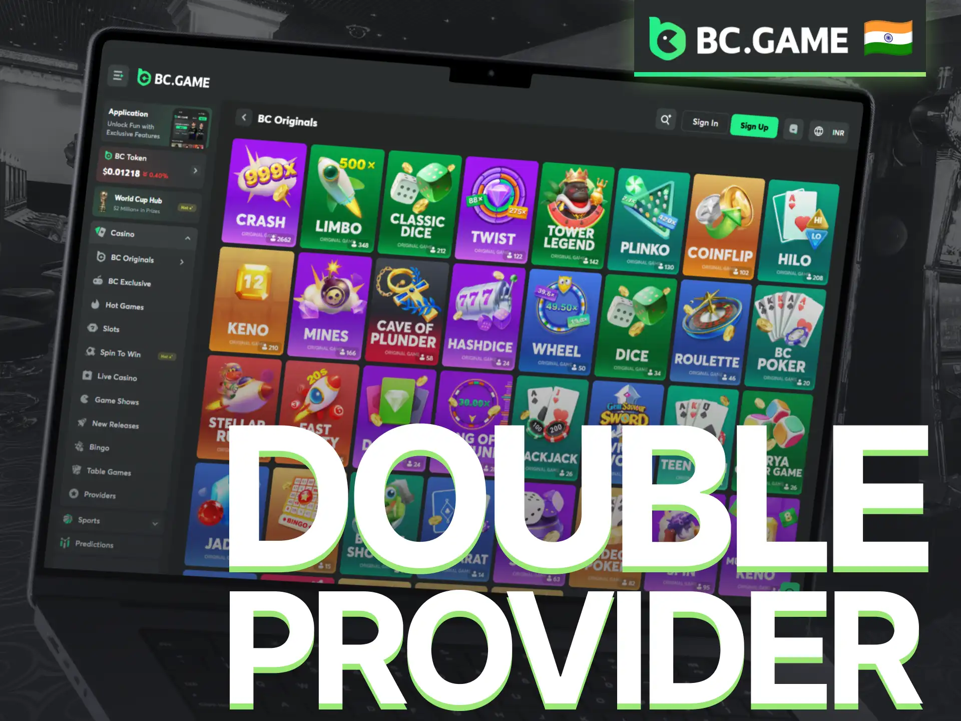 Discover the provider behind the Double game available on BC Game.