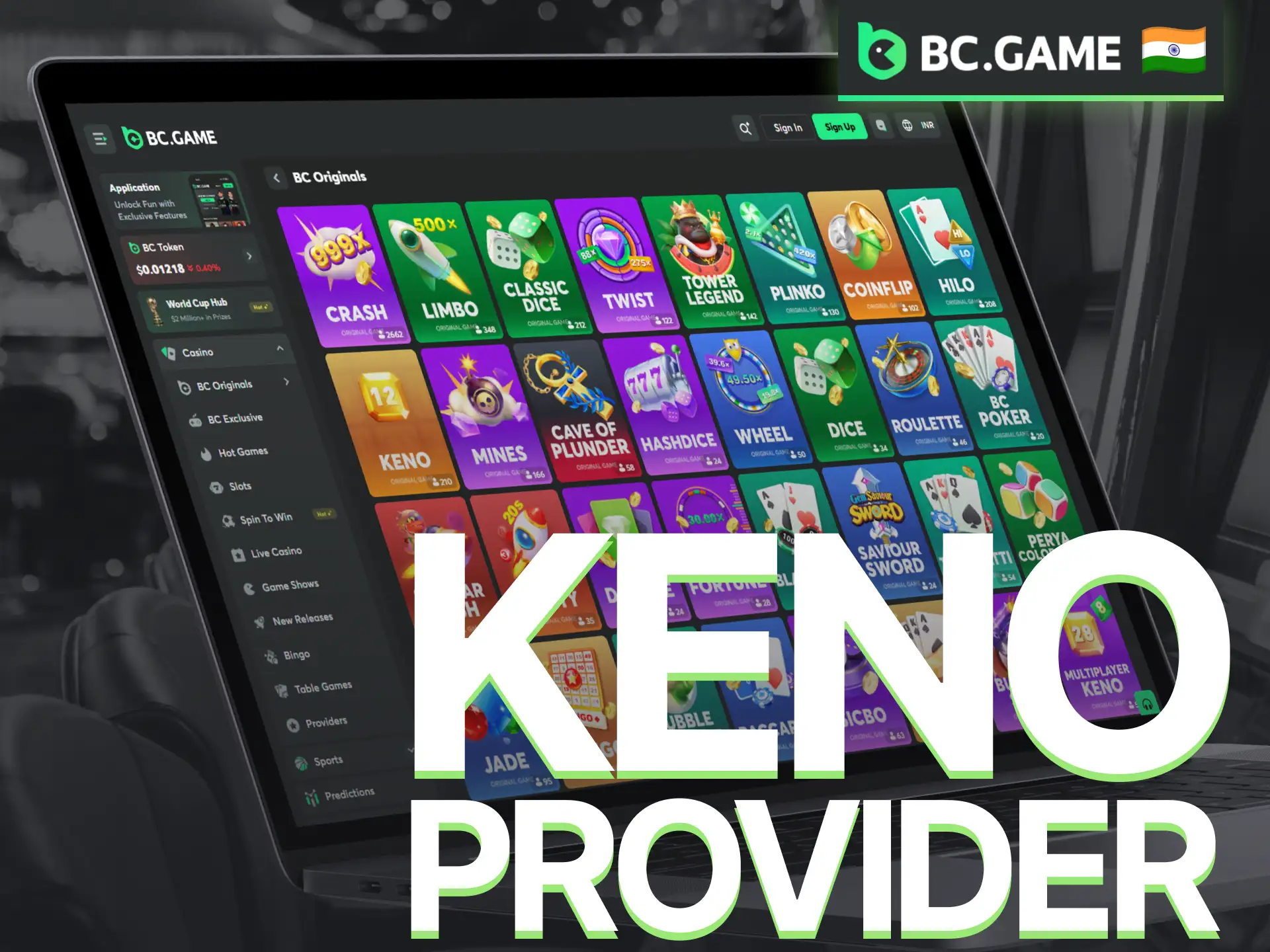 Discover trusted Keno provider featured on the BC Game platform.