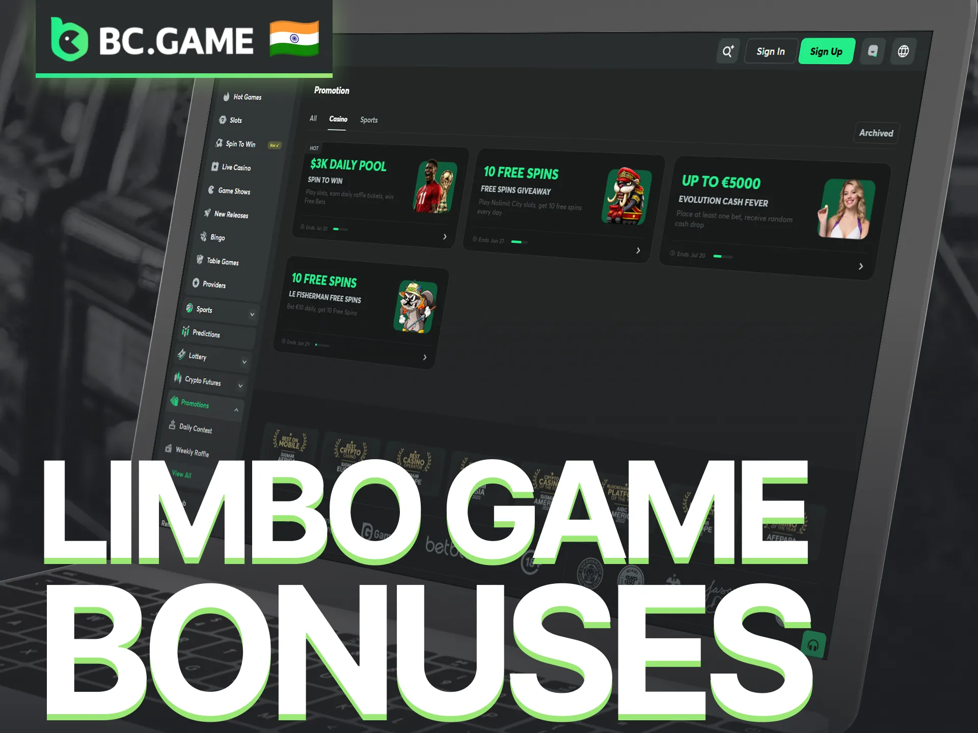 Claim Limbo game bonuses and promotions offered by BC Game.