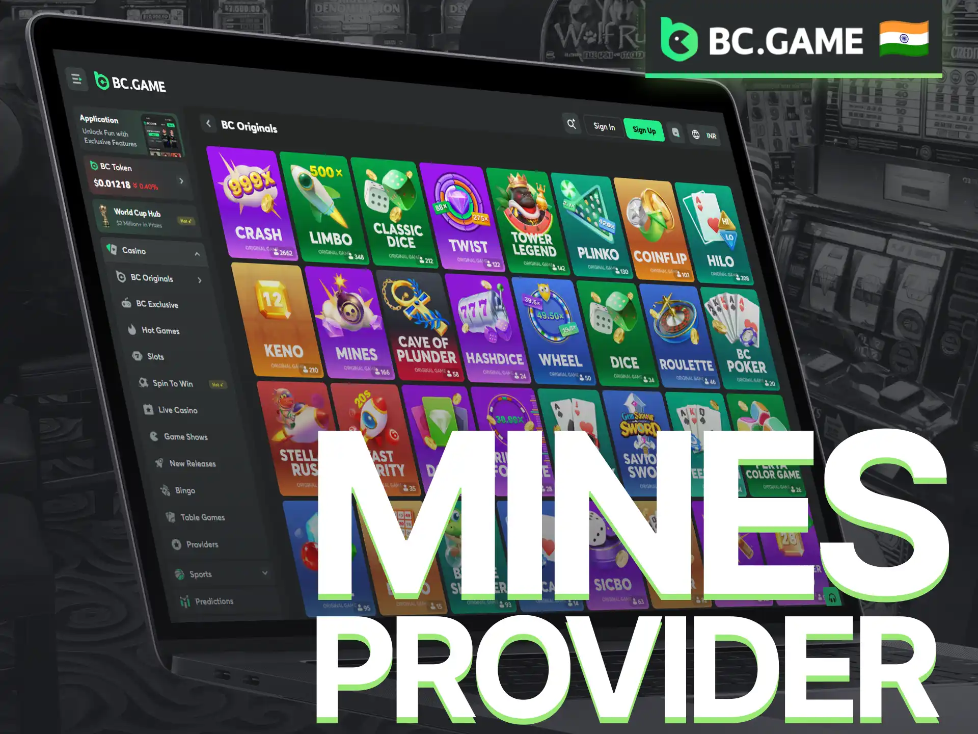 Discover the provider behind the Mines game available on BC Game.