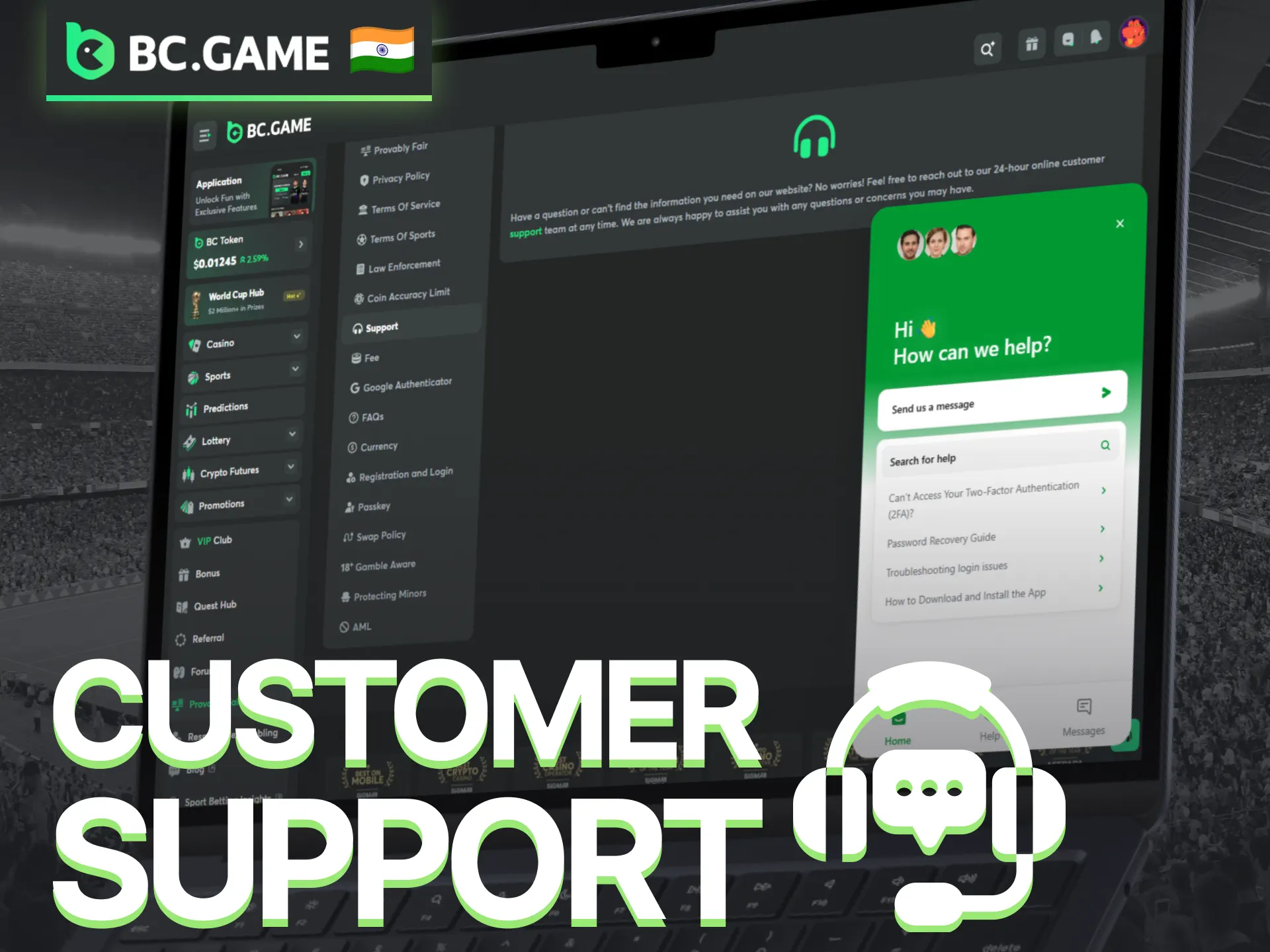 Contact BC Game customer support for assistance with account-related issues.