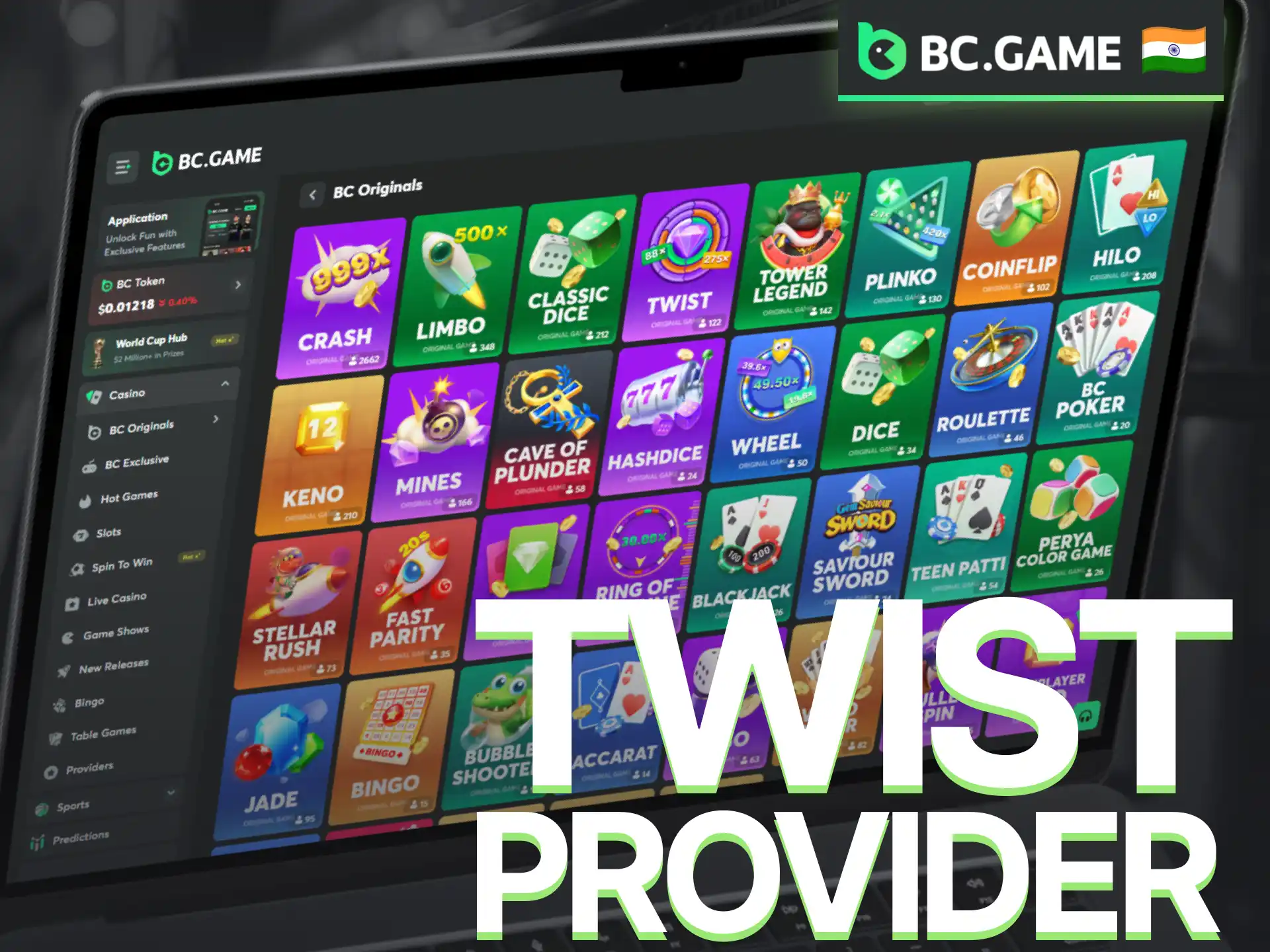 Discover the provider behind the Twist game available on BC Game.
