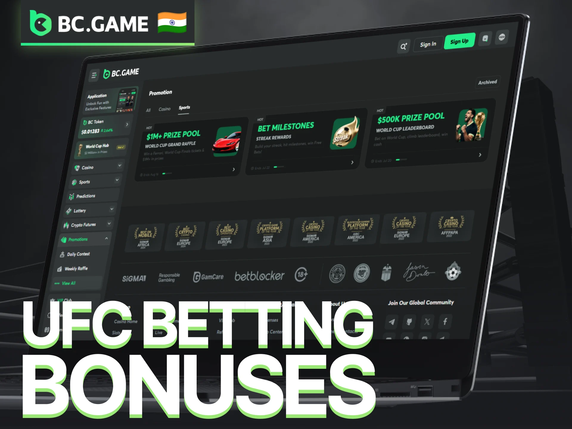 Claim UFC betting bonuses and promotions available on BC Game.