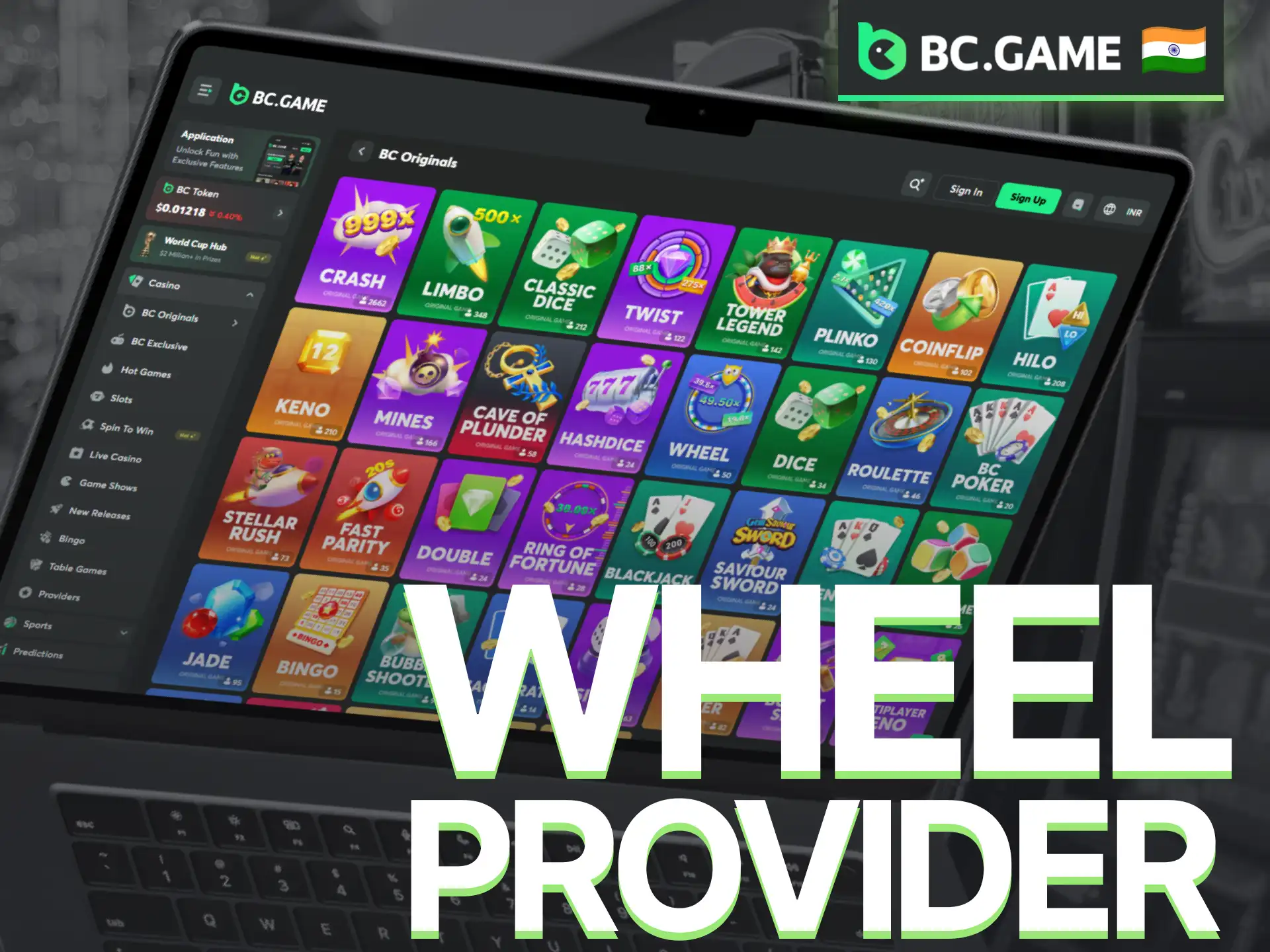 Discover the provider behind the Wheel game available on BC Game.